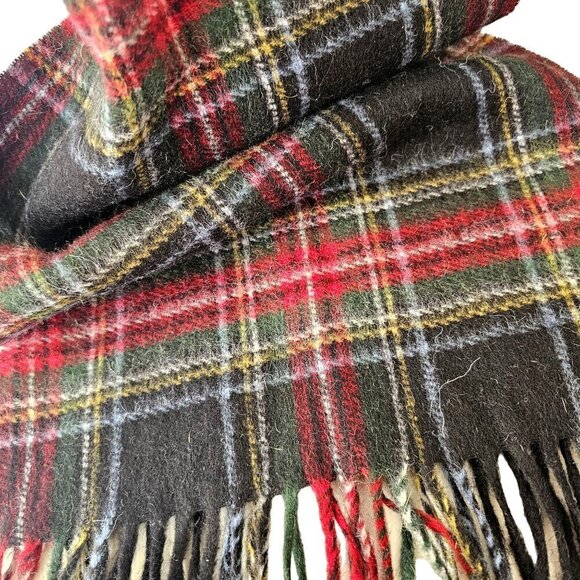 Prince of Scots Highland Tartan Tweed Scarf Wrap Fringed 100% Wool 61 x 12 Inch - Picture 9 of 9